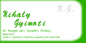 mihaly gyimoti business card