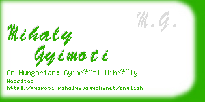 mihaly gyimoti business card